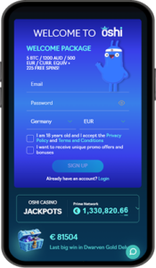 Oshi Casino Mobile Review